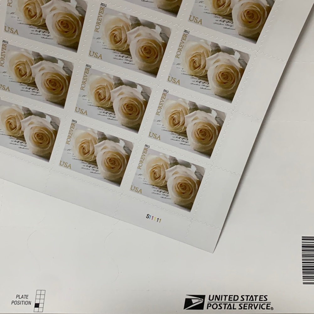 Elegant Rose Forever Stamps ( 1000 stamps )